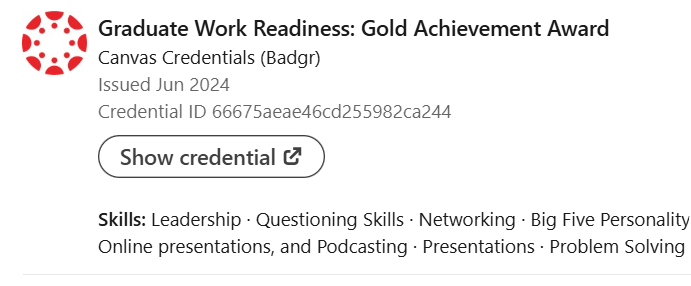 Graduate Readiness Certificate